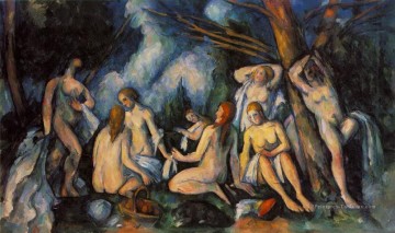 baigneuse baigneuses Tableau Peinture - Grandes Baigneuses Paul Cézanne